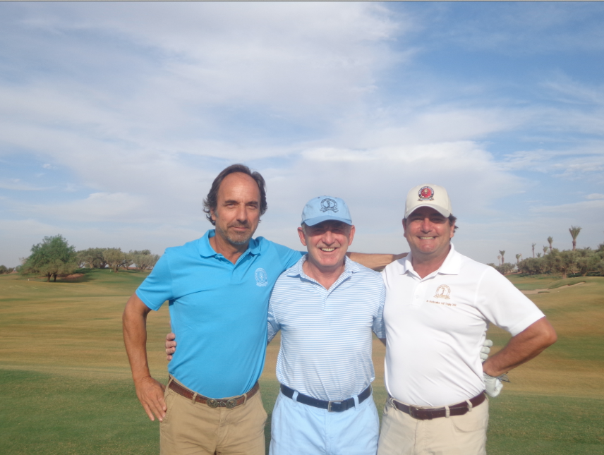 Michel Besanceney (Directeur du Golf Royal Palm Marrakech), Tony Johnstone, Mario Desvaux (Directeur du Paradis Golf Club)