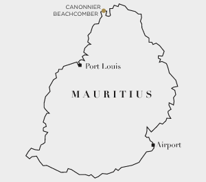 Canonnier Beachcomber Mauritius Location Plan
