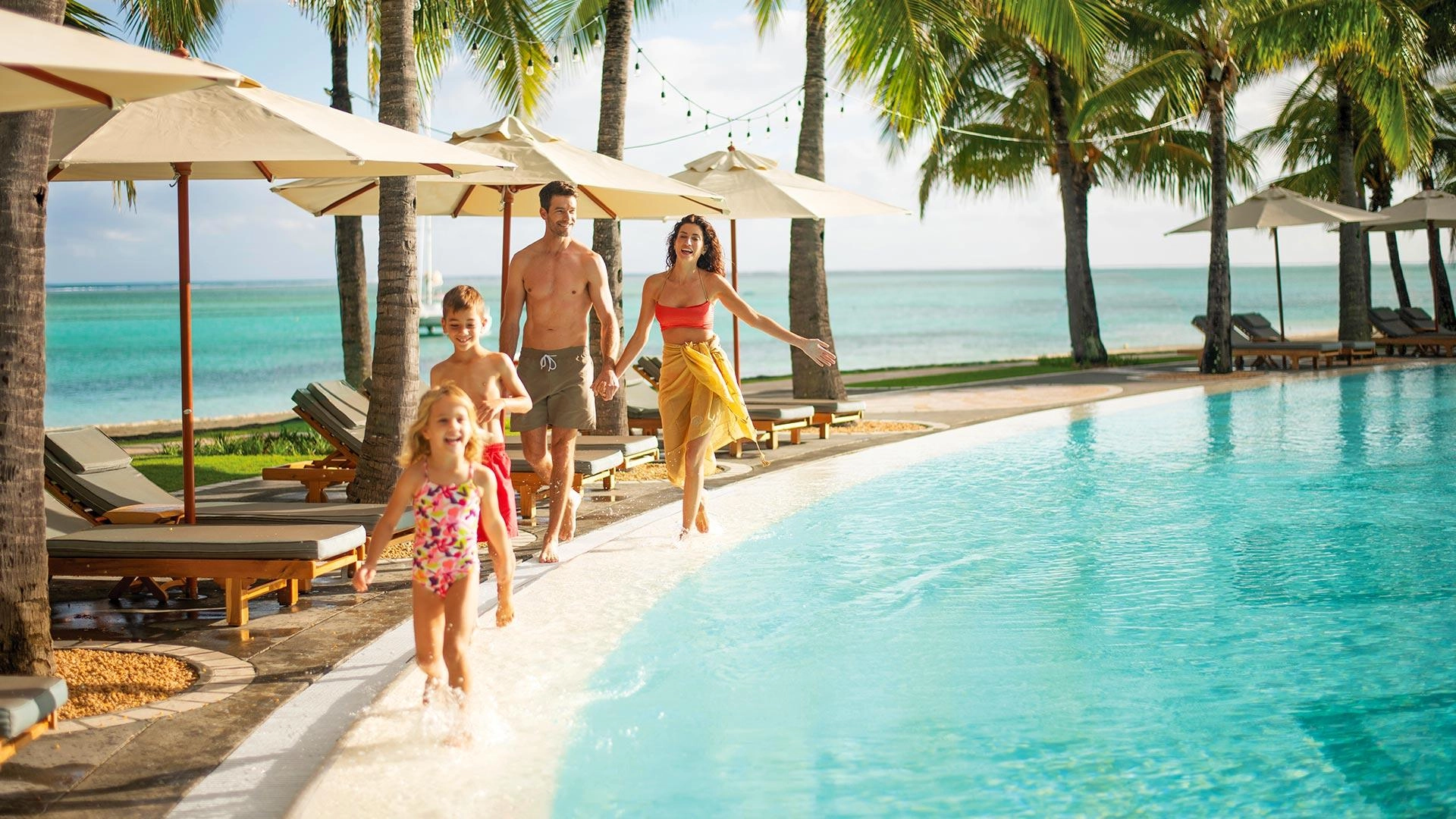 Family beach holiday
