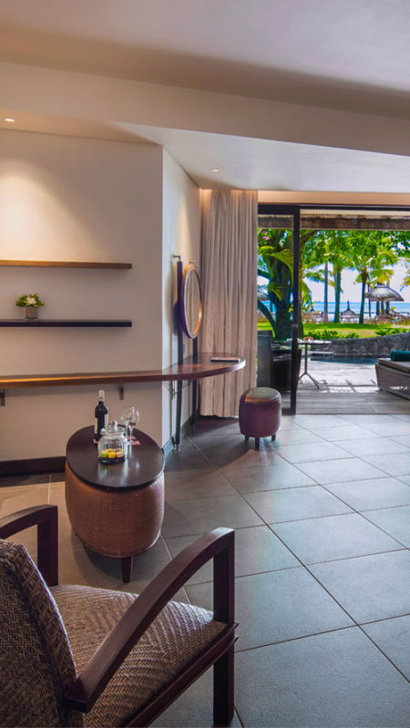 Trou aux Biches Beachcomber beachfront suite with pool