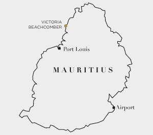 Victoria Beachcomber Mauritius Location Plan